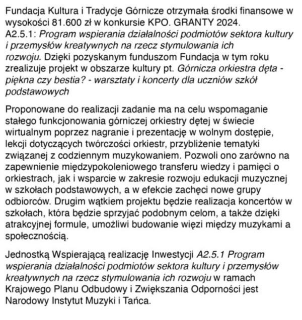 Fundacja Kultura i Tradycje Górnicze